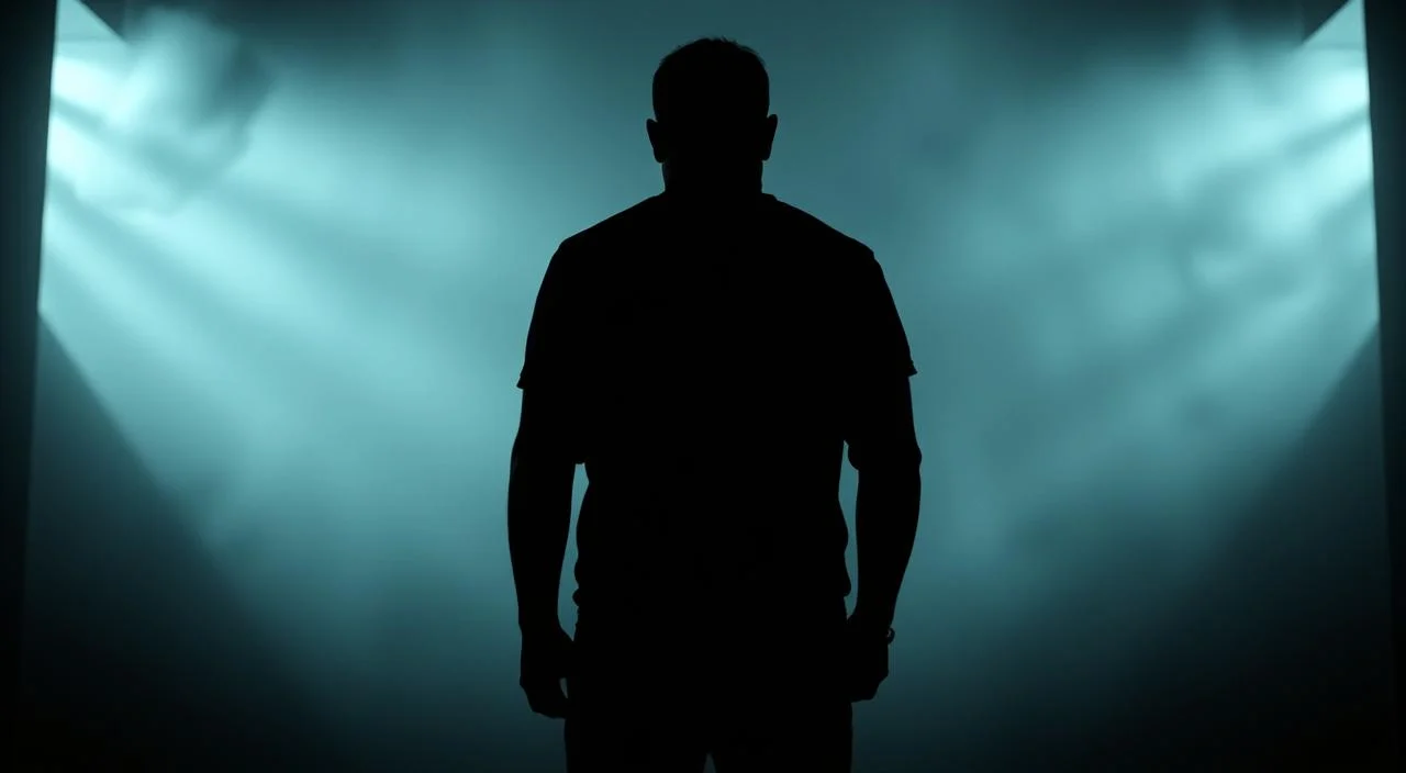 A dimly lit room, the air thick with unease. In the foreground, a figure stands alone, shoulders hunched, face obscured by shadows. The middle ground reveals a maze of abstract shapes and patterns, representing the tangled web of thoughts and doubts that plague the mind. The background is a hazy, undefined expanse, evoking the sense of isolation and vulnerability that often accompanies the fear of judgment. The lighting is moody and atmospheric, casting dramatic shadows and highlights that accentuate the sense of tension and uncertainty. The overall composition conveys the powerful, unsettling emotion of "contexto do medo na comunicação," serving as a powerful visual metaphor for the challenges of self-expression when faced with the fear of being judged.