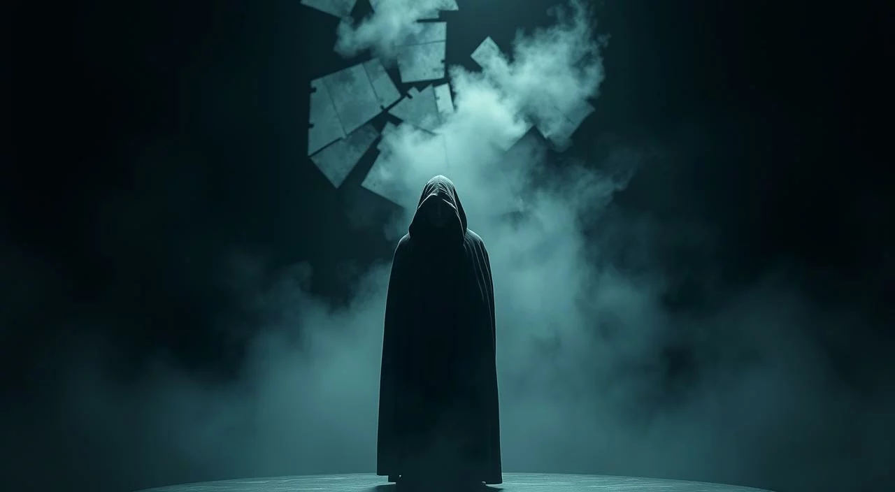 A pensive figure shrouded in a cloak stands alone, their face obscured by shadows. In the foreground, a shattered mirror reflects their troubled expression, symbolizing the internal conflict of self-perception and the fear of being judged. The middle ground is hazy, with wisps of smoke or clouds, representing the mental fog and uncertainty that can accompany mental health struggles. The background is dark and ominous, with a sense of isolation and unease, alluding to the isolation and vulnerability that can arise from the fear of judgment. Soft, dramatic lighting casts dramatic chiaroscuro effects, heightening the emotional intensity of the scene. The overall atmosphere evokes a sense of melancholy, introspection, and the struggle to find self-acceptance in the face of social pressures.