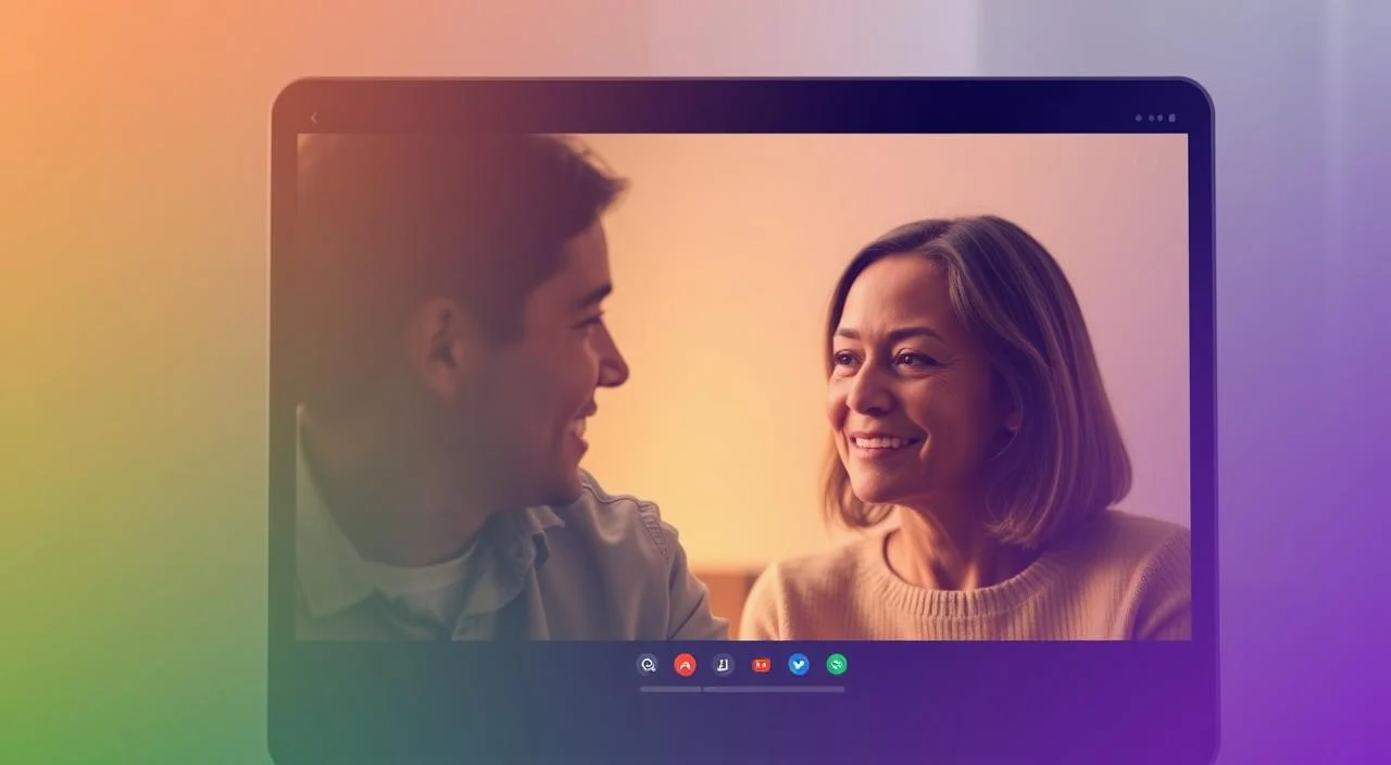 A serene online counseling session, with a therapist and client in a warm, comforting digital space. The therapist's face is lit softly, creating an atmosphere of compassionate understanding. The client's expression is one of openness and trust, as they engage in a meaningful therapeutic connection. The background is a calming, abstract gradient, allowing the focus to remain on the human interaction. The overall mood is one of tranquility, safety, and emotional resonance, reflecting the importance of the therapeutic alliance in online mental health care.