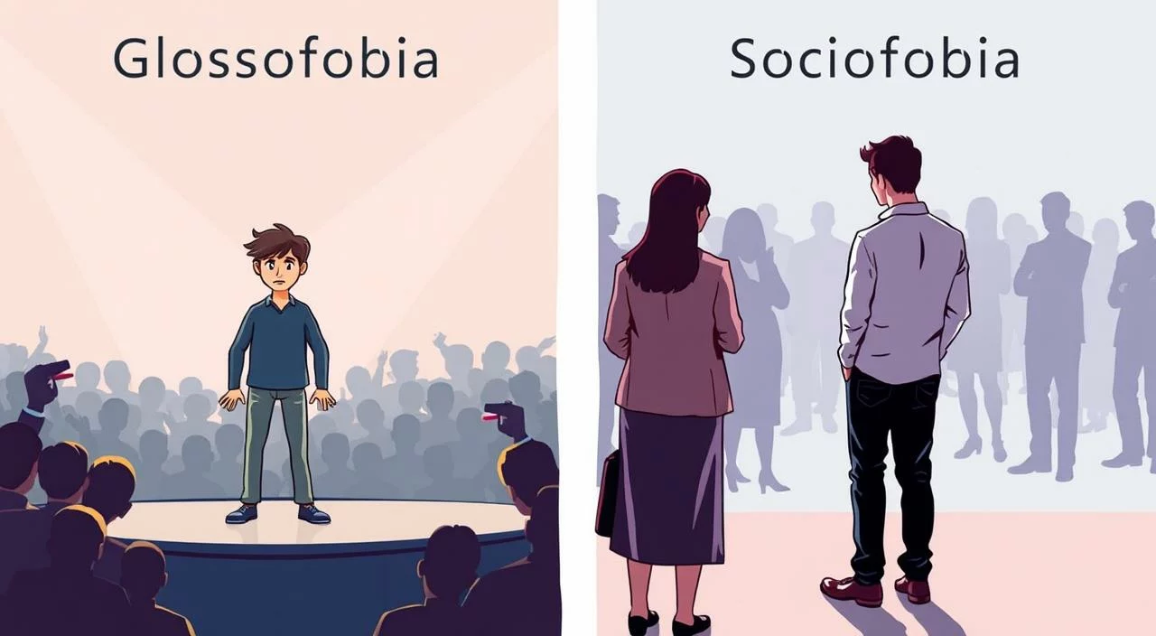 Diferenças entre Glossofobia e Sociofobia